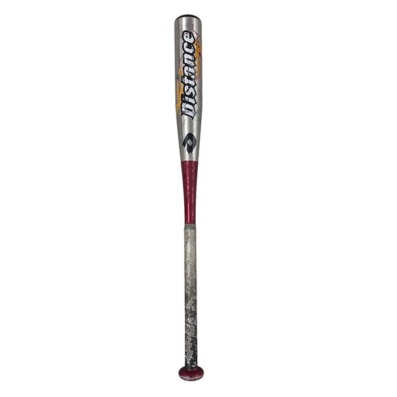 DeMarini Distance Baseball Aluminum Bat 3 Drop Silver Red 2 5/8 Inch Barrel 28 L - Picture 1 of 7